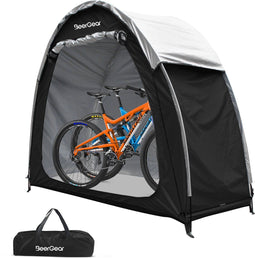 BeerGear® Fietstent - Schuurtent met afneembare regenhoes - Waterdicht 4000mm - Zwart