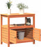 vidaXL - Oppottafel - met - schappen - 82,5x45x81 - cm - massief - grenenhout - bruin