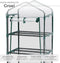 tectake® - Broeikas Hobbykas - 3 planken - 69x49x133 cm