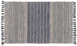 Tapijt Blauw Wit 70 % katoen 30 % Polyester 120 x 180 cm