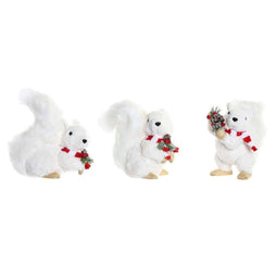 Kerstversiering DKD Home Decor Polyester Eekhoorn (3) (23 x 12 x 23 cm) (3 Stuks)