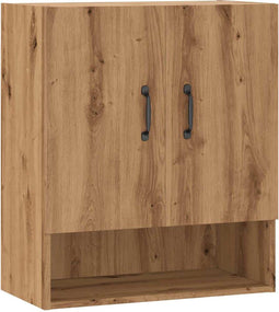 vidaXL - Wandkast - 60x31x70 - cm - bewerkt - hout - artisanaal - eikenkleur