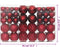 vidaXL - Kerstballen - 100 - st - 3/4/6 - cm - wijnrood