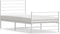 vidaXL - Bedframe - met - hoofd- - en - voeteneinde - metaal - wit - 100x200 - cm