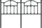 vidaXL - Hoofdbord - 150 - cm - metaal - zwart