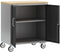 vidaXL - Gereedschapskast - met - Wielen - en - Vergrendelbaar - Zwart - 75x45x85 - cm - Staal