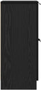 vidaXL - Zwarte - Eiken - Dressoir - - - 30x30x70 - cm, - Gemaakt - van - Engineered - Hout