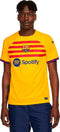 Nike Dri-fit Fc Barcelona 2023/24 4th Voetbalshirt Heren Geel Maat M