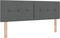 vidaXL - Hoofdbord - met - Knopen - Donkergrijs - 160 - cm - Stof