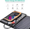 Uitvouwbare draagbaar zonnepanneel - 4 panelen waterbestendige en lichtgewicht solar charger - 22 W. - 2 USB Type-A outputs - 5 V. apparaten opladen - Met 2 zwarte karabijnhaken