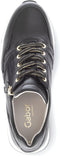 Gabor 86.448 - Lage Sneakers - Rits en vetersluiting - Zwart (40.5)