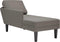 vidaXL - Chaise - longue - met - kussen - corduroy - stof - lichtgrijs