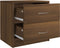 vidaXL - Nachtkastjes - 2 - st - 40x30x40 - cm - bewerkt - hout - bruin - eikenkleur