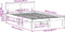 vidaXL - Bedframe - met - Hoofdbord - Gewaxte - Bruin - 140x190 - cm - Massief - Grenenhout