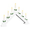 Kerst Kaars Brug 3 pcs Wit 39.5 x 5 x 29 cm Massief grenenhout