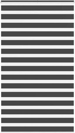 vidaXL - Zebra - rolgordijn - 135x200 - cm - stofbreedte - 130,9 - cm - zwart