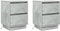 vidaXL - Nachtkasten - met - LED-lampen - 2 - stuks - - - Beton - Grijs - 39x34.5x50 - cm