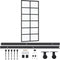 vidaXL - Schuifdeur - met - beslag - 90x205 - cm - aluminium - en - ESG-glas