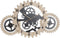Muurklok DKD Home Decor Natuurlijk Zwart MDF Versnellingen (70 x 4 x 45 cm)