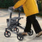 Juskys Aluminium Rollator Vital - Opvouwbaar - Zitting - 63 x 68 x 80-94 cm - Grijs