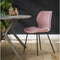 Eetkamerstoel Justin Velvet - Roze | Meubelplaats (set van 2)