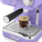 Swan Retro Espressomachine – Gebruikt Gemalen Koffie en Koffiepads – Paars