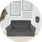 Hilvard - Bankhoes 2 zitsbanken - Stretch - Velvet - Grijs - (145-175 cm)