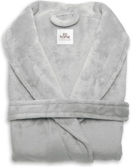 Zohome Cara - Badjas Unisex - 100% Polyester - Grijs (L)