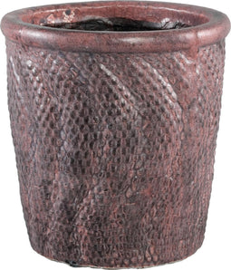 PTMD Scale Ronde Bloempot - H20 x Ø19 cm - Keramiek - Rood