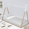 Dekbedovertrek zonder vulling HappyFriday Basic Kids Vichy Grijs 105 x 200 cm
