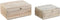 Doos-Juwelenkistje DKD Home Decor 25,5 x 20 x 10,5 cm Natuurlijk Mangohout (2 Stuks)