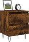 vidaXL - Nachtkastje - 40x35x50 - cm - bewerkt - hout - gerookt - eikenkleurig
