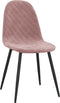 vidaXL - Eetkamerstoelen - 2 - st - fluweel - roze