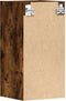 vidaXL - Hangkast - 30x29,5x60 - cm - bewerkt - hout - gerookt - eikenkleurig