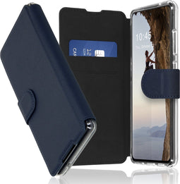 Accezz Hoesje Geschikt voor Samsung Galaxy S21 Hoesje Met Pasjeshouder - Accezz Xtreme Wallet Bookcase - Donkerblauw