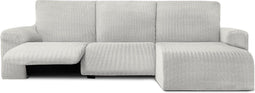 Hoes voor chaise longue met korte armleuning rechts Eysa JAZ Wit 120 x 120 x 360 cm