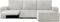 Hoes voor chaise longue met korte armleuning rechts Eysa JAZ Wit 120 x 120 x 360 cm