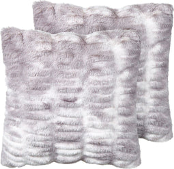 MACODES - Sierkussen set van 2 - Lichtgrijs - Kunstbont