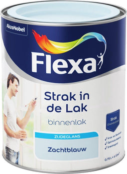 Flexa - Strak in de Lak - Watergedragen - Zijdeglans - Zachtblauw - 750 ml