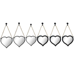 Set spiegels DKD Home Decor Spiegel Hart Zwart PP 2 Stuks (27 x 3 x 27 cm)