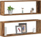 vidaXL - Wandplank - Set - van - 2 - Oude - hout - Engineered - hout - 80 - x - 15 - x - 26 - cm