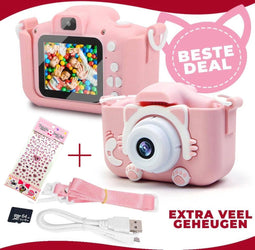 Lisiv ® Digitale Kindercamera - HD 1080p - Inclusief 32 GB Micro SD Kaart - Roze