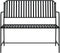 vidaXL - Tuinbank - met - Lattenontwerp - Zwart - 107 - cm - Staal