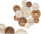 Wanddecoratie Wit Bruin Mangohout Boeddha 76 x 70 x 5 cm