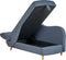 MERI II - Chaise longue met opbergruimte - Blauw - Links - Fluweel