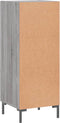 vidaXL - Dressoir - 34,5x34x90 - cm - bewerkt - hout - grijs - sonoma - eikenkleurig