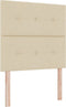 vidaXL - Hoofdbord - met - Knopen - Crème - 80 - cm - Stof