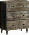vidaXL - Dressoir - 60x33,5x75 - cm - massief - mangohout - lichtgrijs