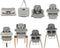 Kruzzel Multifunctionele Kinderstoel 6-in-1 - Veilig en Praktisch - Grijs - Voor Baby's van 6m+