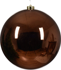 Kerstbal kunststof d20 cm espresso kerst
